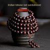 Star Seal Indian full of Venus leaflet red sandalwood old material bracelet 8mm 108 men's wooden Buddha beads rosary beads women's bracelet