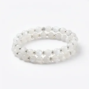Moonstone Crystal & 925 Silver Bracelet - Luxury Edition