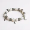 Moon Phase Crystal Bracelet - Moonstone & Labradorite