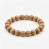 Natural Sandalwood Bead Bracelet - 10mm Bold