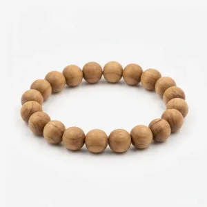 Natural Sandalwood Bead Bracelet - 10mm Bold