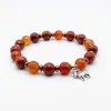 Aries Zodiac Crystal Bracelet - Carnelian & Red Jasper