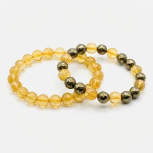 Wealth Intention Crystal Set - Citrine & Pyrite