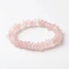 Raw Rose Quartz Crystal Chip Bracelet