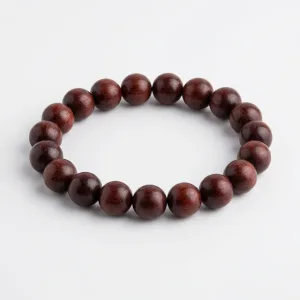 Natural Red Sandalwood Bead Bracelet - 10mm