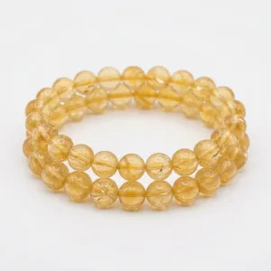 Natural Citrine Crystal Bracelet - 8mm