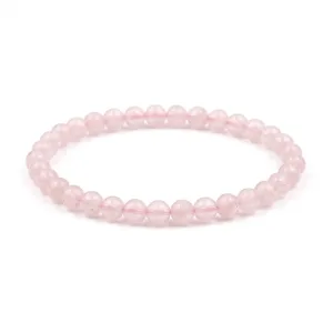 Delicate Rose Quartz Crystal Bracelet - 4mm Mini
