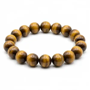 Natural Tiger Eye Crystal Bracelet - 10mm Bold