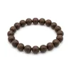 Natural Wenge Wood Bead Bracelet - 8mm