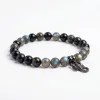 Scorpio Zodiac Crystal Bracelet - Obsidian & Labradorite