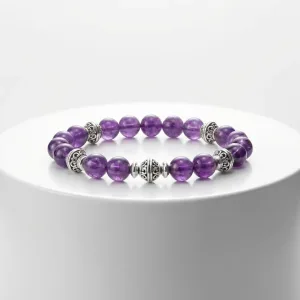 Amethyst Crystal & 925 Silver Bracelet - Luxury Edition