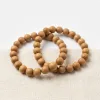 Natural Sandalwood Bead Bracelet - 8mm