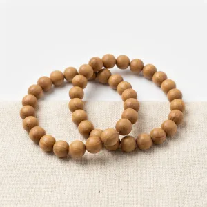 Natural Sandalwood Bead Bracelet - 8mm
