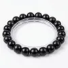 Natural Ebony Wood Bead Bracelet - 10mm