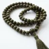 108 Bead Green Sandalwood Mala - Meditation Necklace