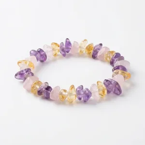 Mixed Crystal Chip Bracelet - Rainbow Energy
